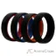 Picture of Silicone Wedding 6mm Brush 2Layer Ring Set - MultiColor by ROQ for Men - 4 x 10 mm Ring