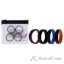 Picture of Silicone Wedding 6mm Brush 2Layer Ring Set - MultiColor by ROQ for Men - 4 x 11 mm Ring