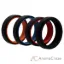 Picture of Silicone Wedding 6mm Brush 2Layer Ring Set - MultiColor by ROQ for Men - 4 x 12 mm Ring