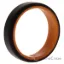 Picture of Silicone Wedding 6mm Brush 2Layer Ring - Orange-Black by ROQ for Men - 9 mm Ring