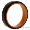 Picture of Silicone Wedding 6mm Brush 2Layer Ring - Orange-Black by ROQ for Men - 9 mm Ring