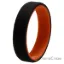 Picture of Silicone Wedding 6mm Brush 2Layer Ring - Orange-Black by ROQ for Men - 13 mm Ring