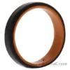 Picture of Silicone Wedding 6mm Brush 2Layer Ring - Orange-Black by ROQ for Men - 14 mm Ring