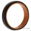 Picture of Silicone Wedding 6mm Brush 2Layer Ring - Orange-Black by ROQ for Men - 14 mm Ring