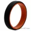 Picture of Silicone Wedding 6mm Brush 2Layer Ring - Orange-Black by ROQ for Men - 15 mm Ring
