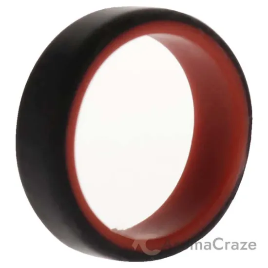 Picture of Silicone Wedding 6mm Brush 2Layer Ring - Red-Black by ROQ for Men - 7 mm Ring