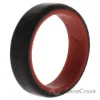 Picture of Silicone Wedding 6mm Brush 2Layer Ring - Red-Black by ROQ for Men - 8 mm Ring