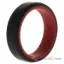 Picture of Silicone Wedding 6mm Brush 2Layer Ring - Red-Black by ROQ for Men - 8 mm Ring