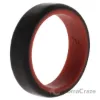 Picture of Silicone Wedding 6mm Brush 2Layer Ring - Red-Black by ROQ for Men - 8 mm Ring