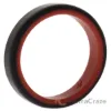 Picture of Silicone Wedding 6mm Brush 2Layer Ring - Red-Black by ROQ for Men - 9 mm Ring