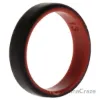 Picture of Silicone Wedding 6mm Brush 2Layer Ring - Red-Black by ROQ for Men - 13 mm Ring