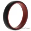 Picture of Silicone Wedding 6mm Brush 2Layer Ring - Red-Black by ROQ for Men - 14 mm Ring