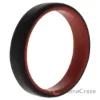 Picture of Silicone Wedding 6mm Brush 2Layer Ring - Red-Black by ROQ for Men - 14 mm Ring