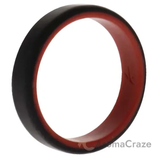 Picture of Silicone Wedding 6mm Brush 2Layer Ring - Red-Black by ROQ for Men - 16 mm Ring