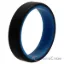 Picture of Silicone Wedding 6mm Brush 2Layer Ring - Blue-Black by ROQ for Men - 11 mm Ring
