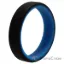 Picture of Silicone Wedding 6mm Brush 2Layer Ring - Blue-Black by ROQ for Men - 16 mm Ring