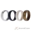 Picture of Silicone Wedding 6mm Smooth Ring Set - Marbles by ROQ for Women - 4 x 4 mm Ring
