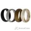 Picture of Silicone Wedding 6mm Smooth Ring Set - Marbles by ROQ for Women - 4 x 5 mm Ring