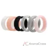 Picture of Silicone Wedding Flower Ring Set - Marble by ROQ for Women - 6 x 5 mm Ring