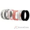Picture of Silicone Wedding Flower Ring Set - Marble by ROQ for Women - 6 x 8 mm Ring