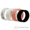 Picture of Silicone Wedding Flower Ring Set - Marble by ROQ for Women - 4 x 5 mm Ring