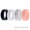 Picture of Silicone Wedding Flower Ring Set - Marble by ROQ for Women - 4 x 8 mm Ring