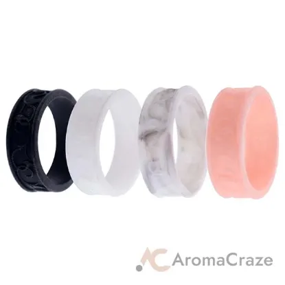 Picture of Silicone Wedding Flower Ring Set - Marble by ROQ for Women - 4 x 8 mm Ring