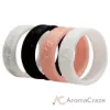 Picture of Silicone Wedding Flower Ring Set - Marble by ROQ for Women - 4 x 10 mm Ring