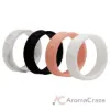Picture of Silicone Wedding Flower Ring Set - Marble by ROQ for Women - 4 x 11 mm Ring
