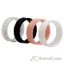 Picture of Silicone Wedding Flower Ring Set - Marble by ROQ for Women - 4 x 11 mm Ring