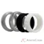 Picture of Silicone Wedding Flower Ring Set - Black-White by ROQ for Women - 4 x 4 mm Ring