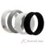 Picture of Silicone Wedding Flower Ring Set - Black-White by ROQ for Women - 4 x 9 mm Ring
