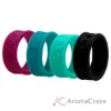 Picture of Silicone Wedding Flower Ring Set - MultiColor by ROQ for Women - 4 x 5 mm Ring