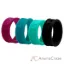Picture of Silicone Wedding Flower Ring Set - MultiColor by ROQ for Women - 4 x 5 mm Ring