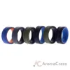 Picture of Silicone Wedding 2Layer Lines Ring Set - Green by ROQ for Men - 6 x 10 mm Ring