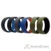 Picture of Silicone Wedding 2Layer Lines Ring Set - Green by ROQ for Men - 6 x 12 mm Ring
