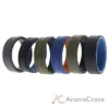 Picture of Silicone Wedding 2Layer Lines Ring Set - Green by ROQ for Men - 6 x 14 mm Ring