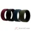 Picture of Silicone Wedding 2Layer Lines Ring Set - Bordo by ROQ for Men - 4 x 7 mm Ring