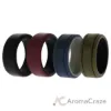 Picture of Silicone Wedding 2Layer Lines Ring Set - Bordo by ROQ for Men - 4 x 8 mm Ring