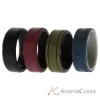 Picture of Silicone Wedding 2Layer Lines Ring Set - Bordo by ROQ for Men - 4 x 13 mm Ring