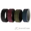 Picture of Silicone Wedding 2Layer Lines Ring Set - Bordo by ROQ for Men - 4 x 13 mm Ring