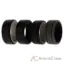Picture of Silicone Wedding 2Layer Lines Ring Set - Black by ROQ for Men - 4 x 7 mm Ring