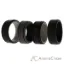 Picture of Silicone Wedding 2Layer Lines Ring Set - Black by ROQ for Men - 4 x 8 mm Ring