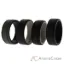 Picture of Silicone Wedding 2Layer Lines Ring Set - Black by ROQ for Men - 4 x 10 mm Ring