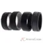 Picture of Silicone Wedding 2Layer Lines Ring Set - Black by ROQ for Men - 4 x 11 mm Ring