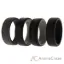 Picture of Silicone Wedding 2Layer Lines Ring Set - Black by ROQ for Men - 4 x 13 mm Ring