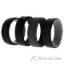 Picture of Silicone Wedding 2Layer Lines Ring Set - Black by ROQ for Men - 4 x 14 mm Ring