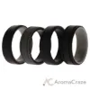 Picture of Silicone Wedding 2Layer Lines Ring Set - Black by ROQ for Men - 4 x 16 mm Ring
