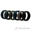 Picture of Silicone Wedding 2Layer Beveled 8mm Ring Set - Black-Camo by ROQ for Men - 6 x 8 mm Ring