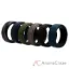 Picture of Silicone Wedding 2Layer Beveled 8mm Ring Set - Black-Camo by ROQ for Men - 6 x 9 mm Ring